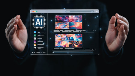 AI platform generating art images with dynamic interface. AI-generated content appears in image...