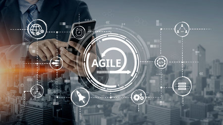 Agile project management using teams and agile planning for agile development. Agile enables flexibility, collaboration, and continuous improvement across modern workflows. Muxerの写真素材