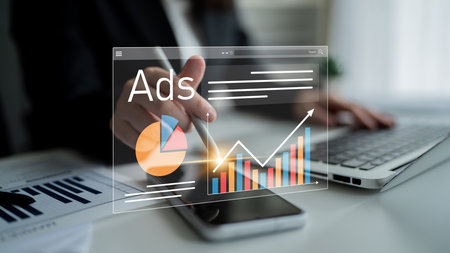 Digital advertising performance highlights advertising, campaign, and analytics for better tracking, strategy, and business insight Latchの写真素材