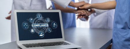 Compliance system for brisk online corporate business to meet quality standardの写真素材