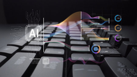 AI Assistant Brain Processor with LLM Technology, Big Data, Machine Learning, Generative AI for Business Support, Future Agentic AI Technology and Artificial Intelligence Prompt Engineering. Muxerの写真素材