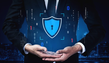 Cyber security protects against breaches, hacks, and network attacks using strong infrastructure and proactive digital defense strategies. Vouchの写真素材
