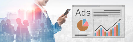 Digital advertising performance highlights advertising, campaign, and analytics for better tracking, strategy, and business insight Vouchの写真素材