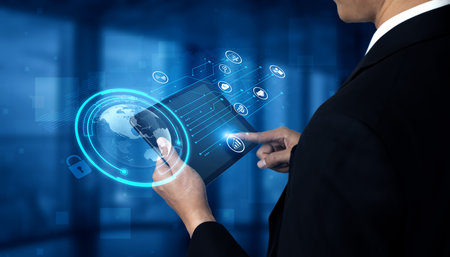 Big data and analytics support real-time insights, predictive modeling, and data-driven decisions for business intelligence and growth. Vouchの写真素材