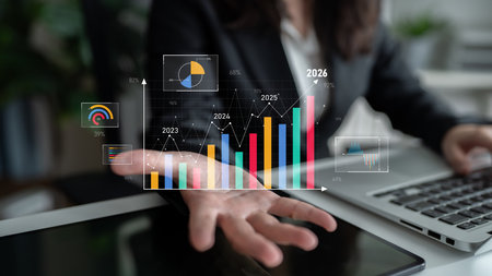 Strategic business planning drives growth, expansion, and innovation using metrics and roadmaps to ensure success in the future. Latchの写真素材
