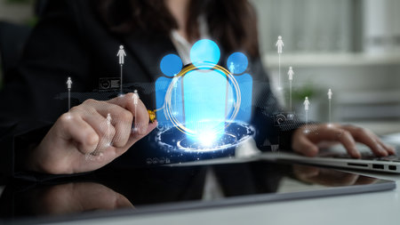 Professional networking expands business connections, fosters collaboration, and builds digital relationships for new opportunities. Latchの写真素材