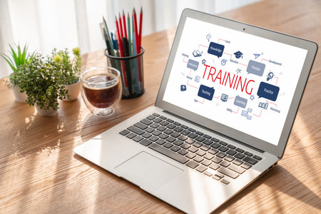E-learning website with sofware for student to study online on the internet network snugly