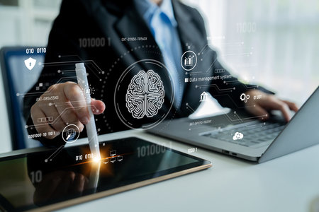 AI data management system for digital analysis, with AI, data, and system repeating for better SEO through contextually rich sentences Latchの写真素材
