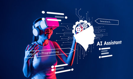 Explore the innovative world of AI assistants in virtual reality, showcasing generative technology and programming prompts that enhance user experience and interaction.の写真素材