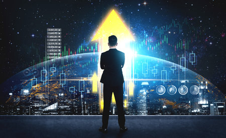 Strategic business planning drives growth, expansion, and innovation using metrics and roadmaps to ensure success in the future. Vouchの写真素材