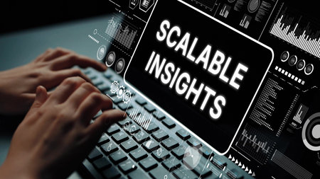 Technology Conceptualization of Scalable Insights with Data Visualization and Keyboard Interaction. Asymptotic smart data analytic.の写真素材