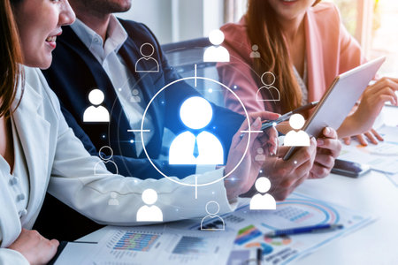 Customer targeting helps identify audience. improves strategy target, customer targeting supports segmentation, enhances campaign target, and customer targeting increases impact. Vouchの写真素材