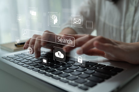 SEO tools enhance digital visibility with search engine research, keyword strategy, and search data to optimize online performance.の写真素材