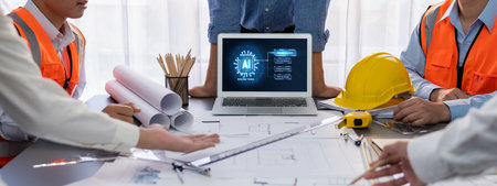 Generative AI virtual assistant tools for prompt engineer and user for ease of engage artificial intelligence AI technology help people to work with generative AI functions by prompting the AI briskの写真素材