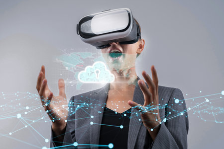 Business person discover the future of cloud computing with latest insights and elevate business by...