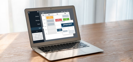 Online appointment booking calendar for registration on the internet website