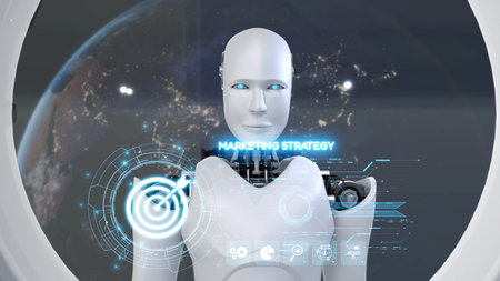 AI identifies target audiences with smart segmentation and virtual assistants, enabling precise, personalized marketing strategies. Epochの写真素材