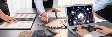 Cloud computing software for brisk remote work and personal data storageの写真素材