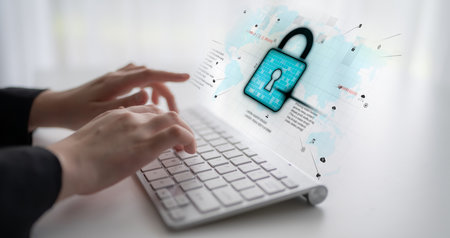 Cyber security protects against breaches, hacks, and network attacks using strong infrastructure and proactive digital defense strategies. Latchの写真素材