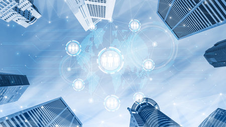 Professional networking expands business connections, fosters collaboration, and builds digital relationships for new opportunities. Vouchの写真素材