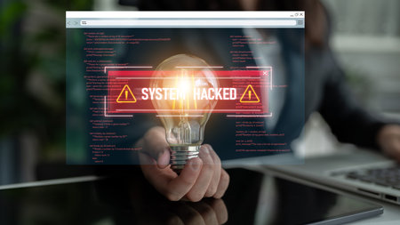 Cybersecurity protects digital systems from hackers with IT security, attack prevention, and risk management for safe online operations. Latchの写真素材