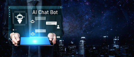 AI chatbot interface facilitates communication, chatbot, and AI interaction for automated user...