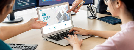 Website design software provide brisk template for online retail business and e-commerceの写真素材