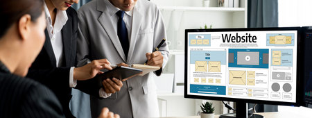 Website design software provide brisk template for online retail business and e-commerceの写真素材