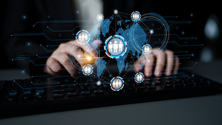 Professional networking expands business connections, fosters collaboration, and builds digital relationships for new opportunities. Latchの写真素材