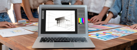 Architectural design brisk software application for architect business and professional designerの写真素材
