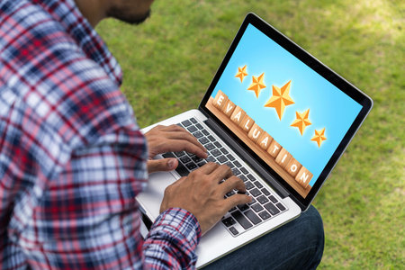 Customer satisfaction and evaluation analysis on modish software computer for marketing strategy planningの写真素材