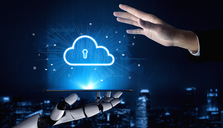 AI artificial intelligence optimizes cloud infrastructure with virtual assistants and intelligent...