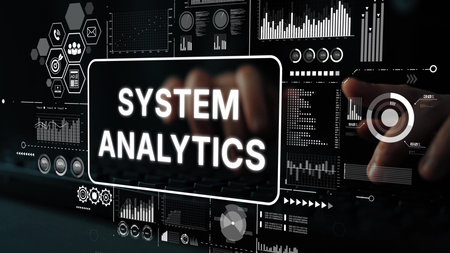 System Analytics Dashboard with Data Visualization, Trends, and Analytics Metrics in Technology and...