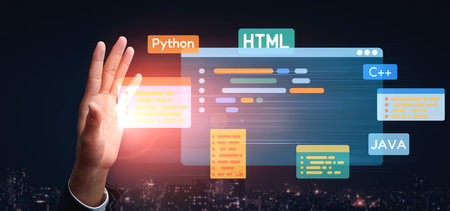 Software development combines coding tools, mobile app creation, and programming languages to...