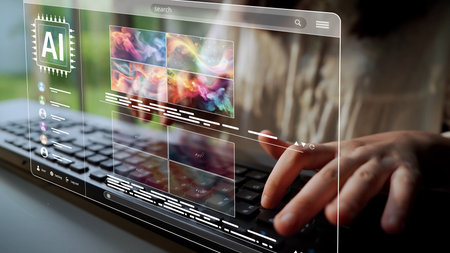 AI platform generating art images with dynamic interface. AI-generated content appears in image...