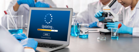 Software update on computer for brisk version of device software upgrade