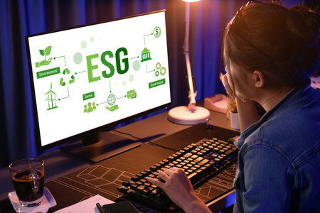 ESG environmental social governance policy for brisk business to set a standard to achieve high ESG...