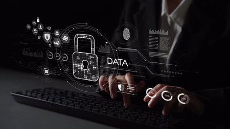 Cyber security protection and cyber security strategies against cyber threats, system hacks, digital...
