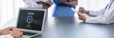 Software update on computer for brisk version of device software upgrade