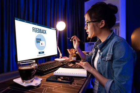 Customer feedback and review analysis by brisk computer software for corporate business