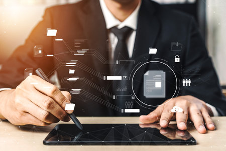 Digital document management system streamlines file access, document sharing, document tracking, and...