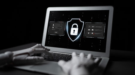 AI artificial intelligence strengthens cybersecurity with intelligent threat detection, virtual...