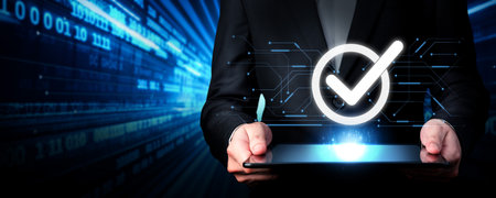 Business person enforces strict quality assurance protocols, ensuring QC and QA standards are met....