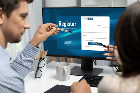 Online registration form for brisk form filling on the internet website