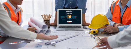 Delivery tracking system for e-commerce and brisk online business to timely goods transportation and...