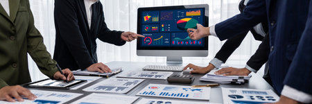 Business data dashboard provide brisk business intelligence analytic for marketing strategy planning