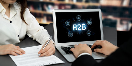 Business person navigates B2B landscape, harness technology to enhance business-to-business...