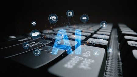 AI Assistant Brain Processor with LLM Technology, Big Data, Machine Learning, Generative AI for Business Support, Future Agentic AI Technology and Artificial Intelligence Prompt Engineering. Muxerの写真素材