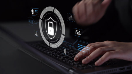 Cyber security protection and cyber security strategies against cyber threats, system hacks, digital...