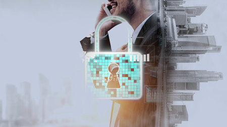 Cyber security protection and cyber security strategies against cyber threats, system hacks, digital...